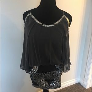 Arden B Grey sequins mini dress